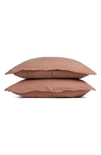 Parachute Set Of 2 Linen Shams In Brown