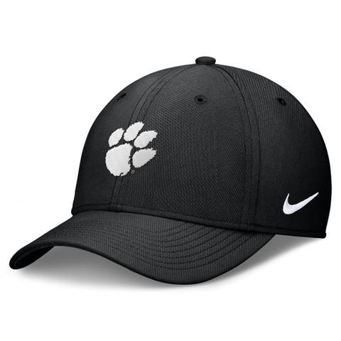 Men's Nike Black Clemson Tigers Rise SwooshFlex Dri-FIT Hat