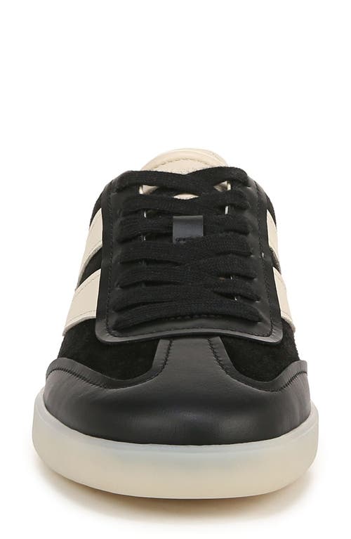 Vince Women's Oasis Ii Moonlight Contrast Low Top Suede & Leather Sneakers In Black New