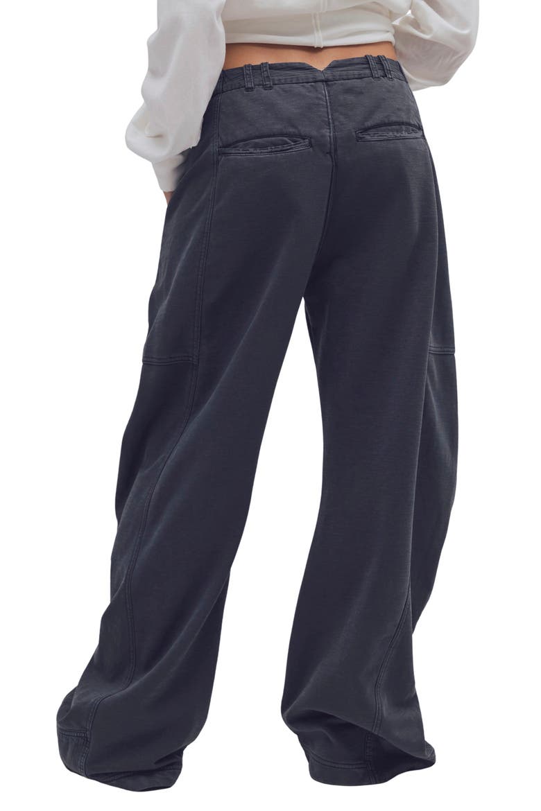 Spotlight Knit Barrel Leg Trousers, Alternate, color, BLACK OYSTER