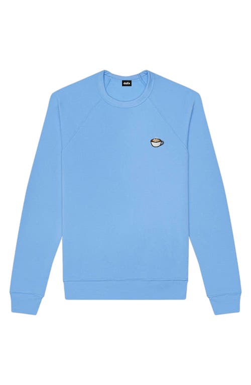 Dalix Cappuccino Fleece Sweatshirt In Carolina Blue