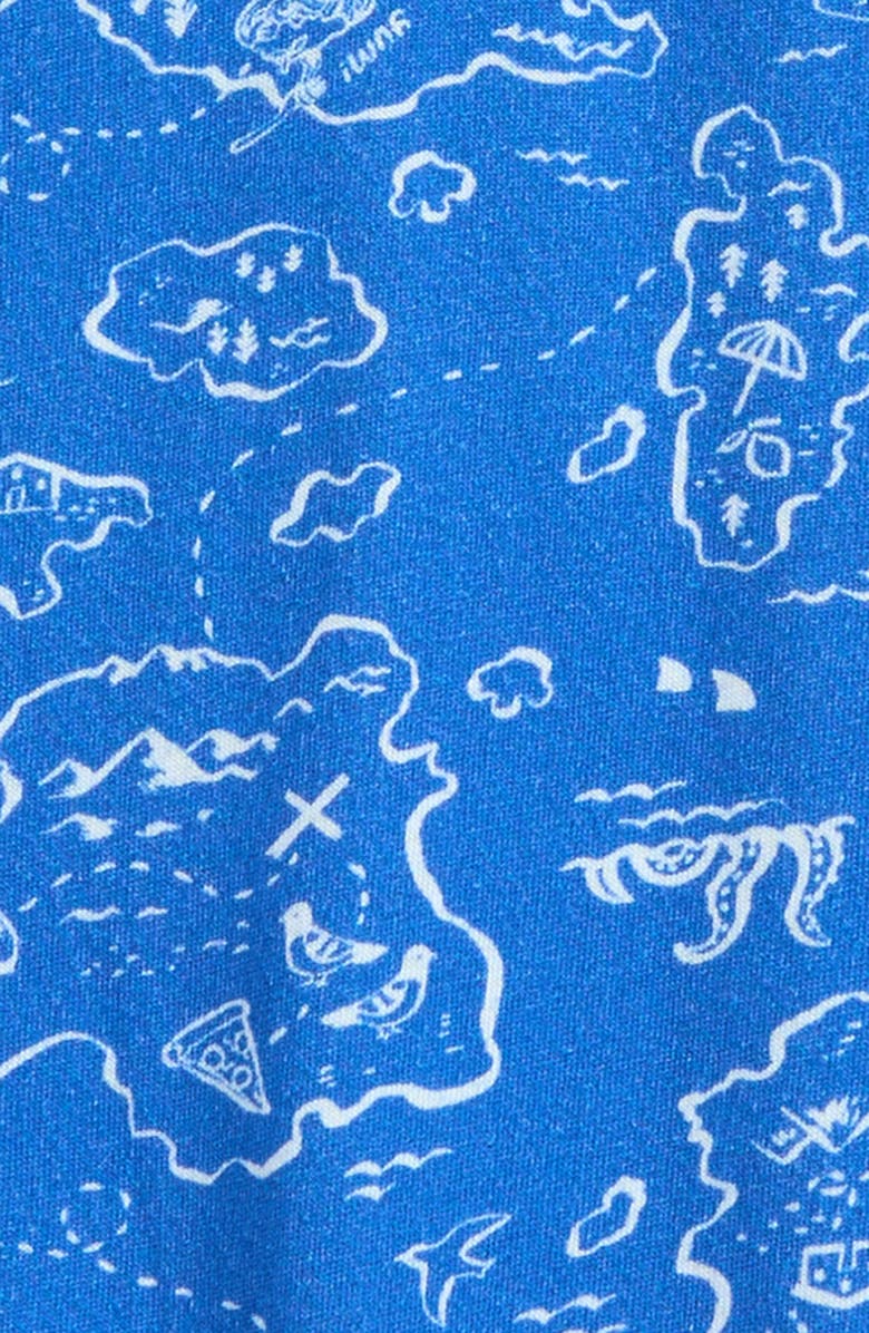 Tucker + Tate Print Cotton Polo Romper, Alternate, color, Blue Palace Travel Map
