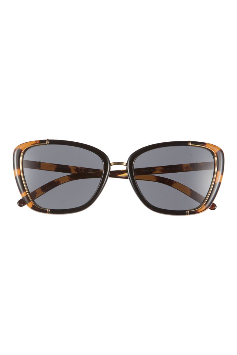 54mm Cat Eye Sunglasses, Main, color, DARK TORT