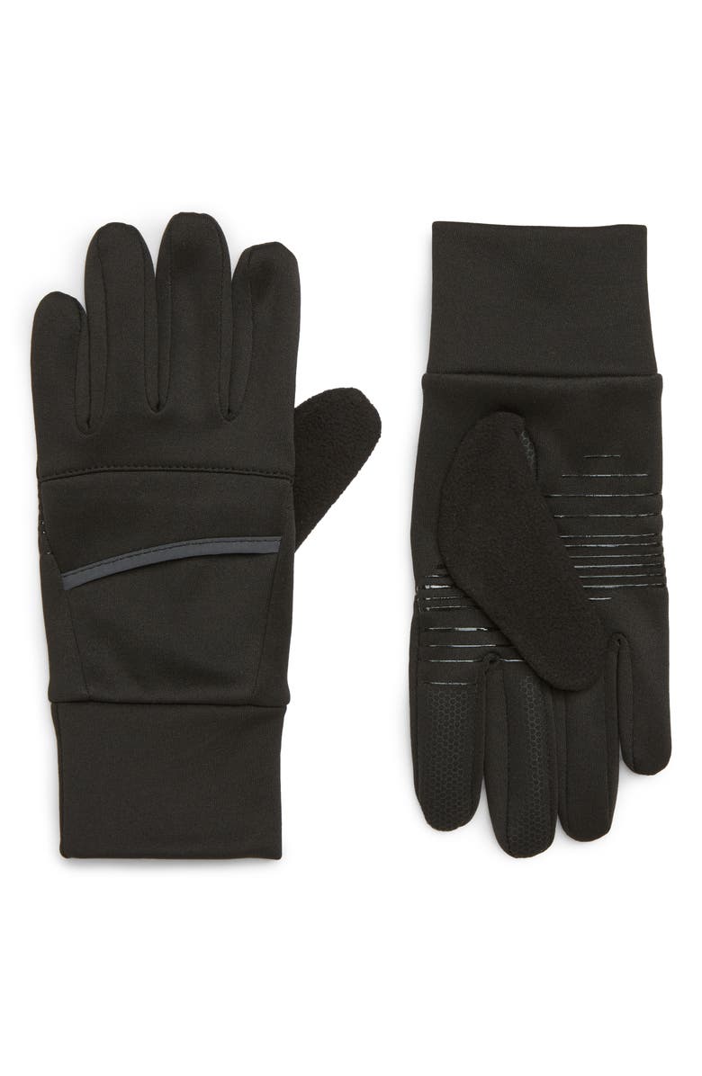 Zella Tech Running Gloves, Main, color, 