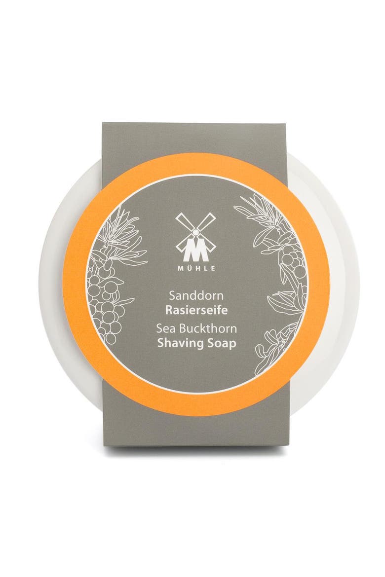 Porcelain Dish With Sea Buckthorn Shaving Soap, Main, color, White