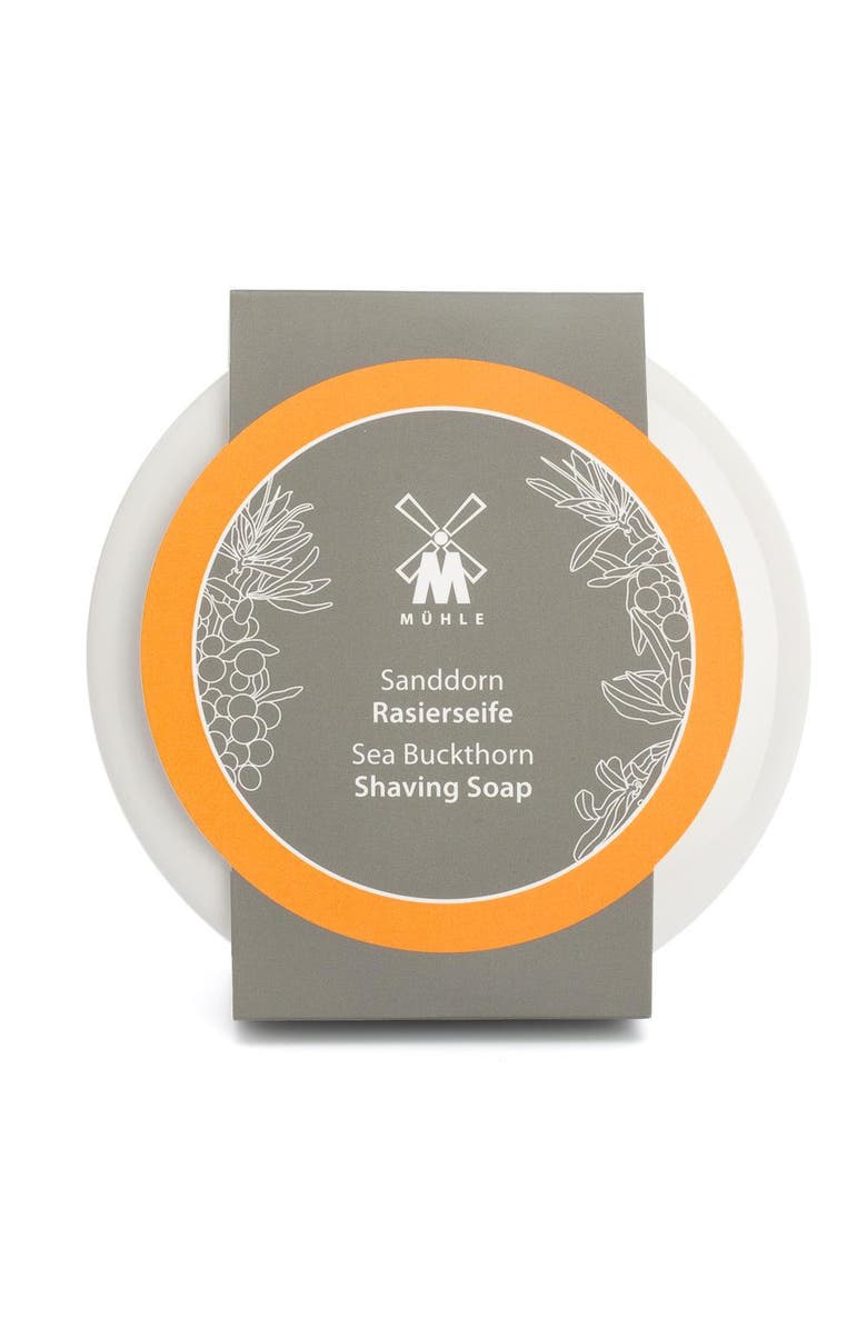 MÜHLE Porcelain Dish With Sea Buckthorn Shaving Soap, Main, color, White