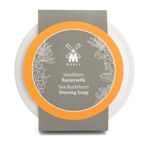 Porcelain Dish With Sea Buckthorn Shaving Soap