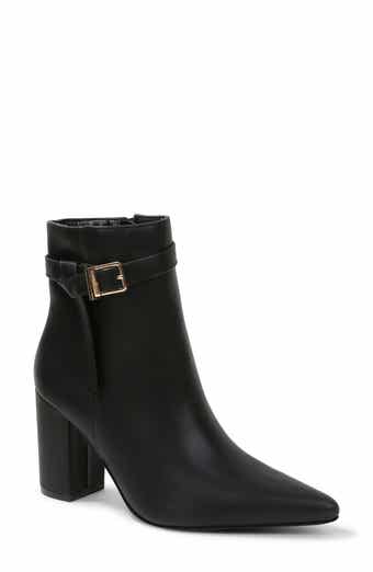 Blanche Faux Leather Pointed Toe Bootie