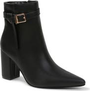 BERNESS Blanche Faux Leather Pointed Toe Bootie