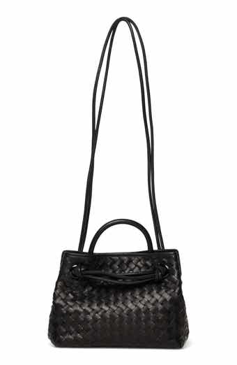 Hazel Mini Woven Leather Tote