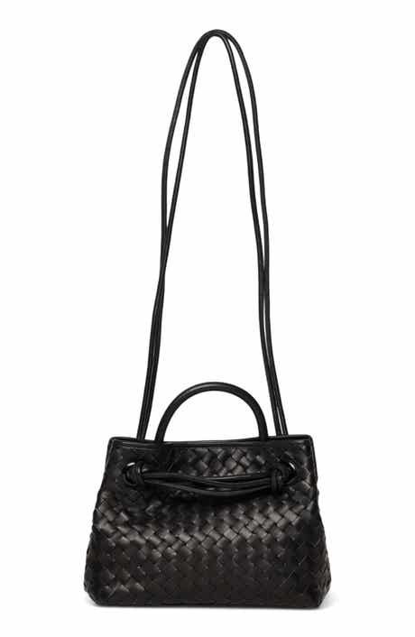 Hazel Mini Woven Leather Tote