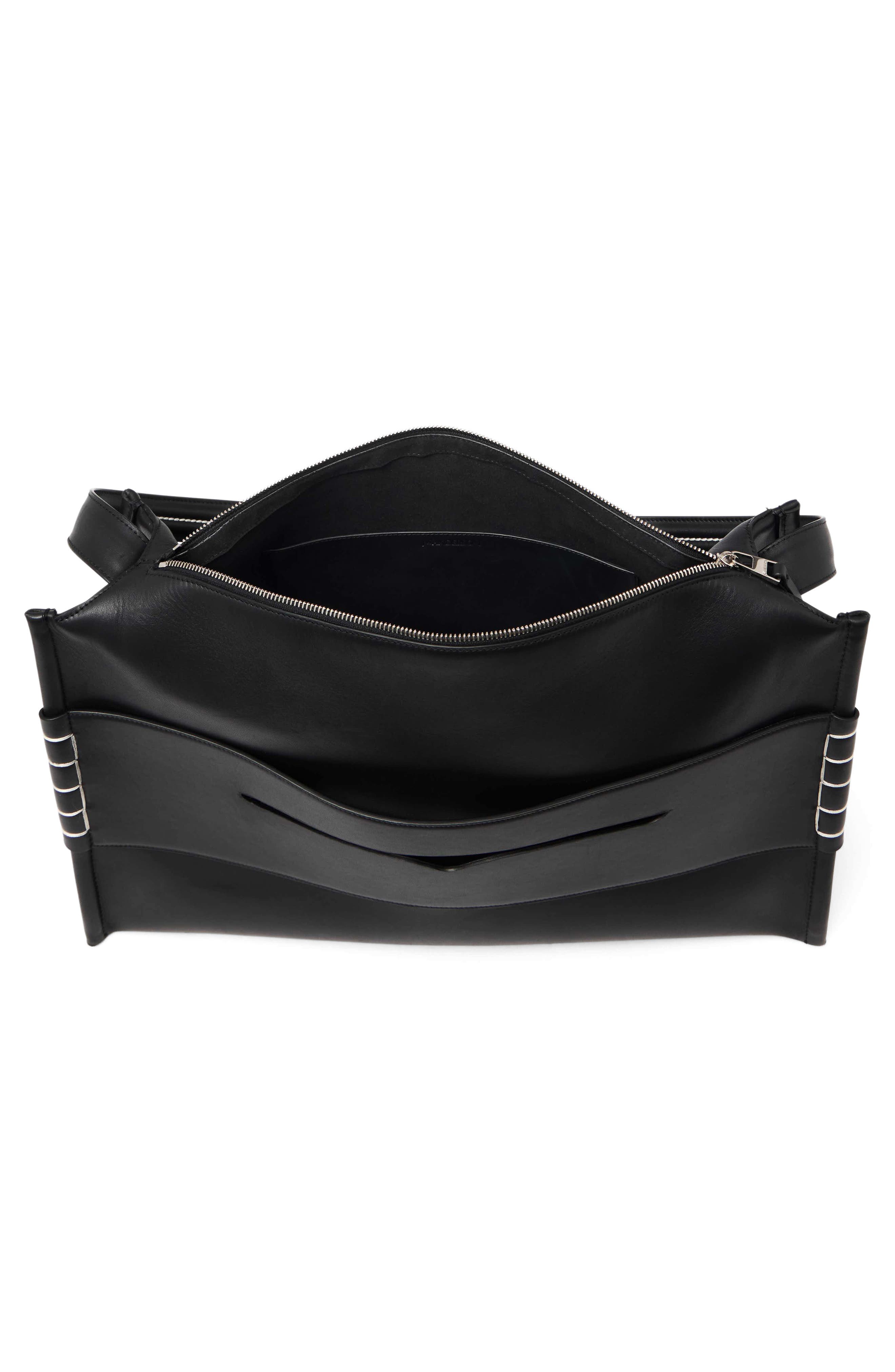 JW Anderson Large Loafer Leather Top Handle Bag, Alternate, color, 