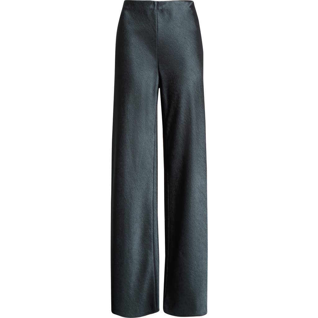 Vince Fluid High Waist Straight Leg Pants In Green