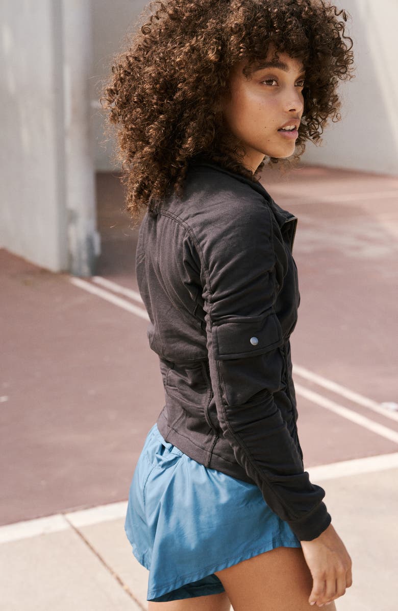 FP Movement by Free People Foundation Ruched Seam Jacket, Alternate, color, 