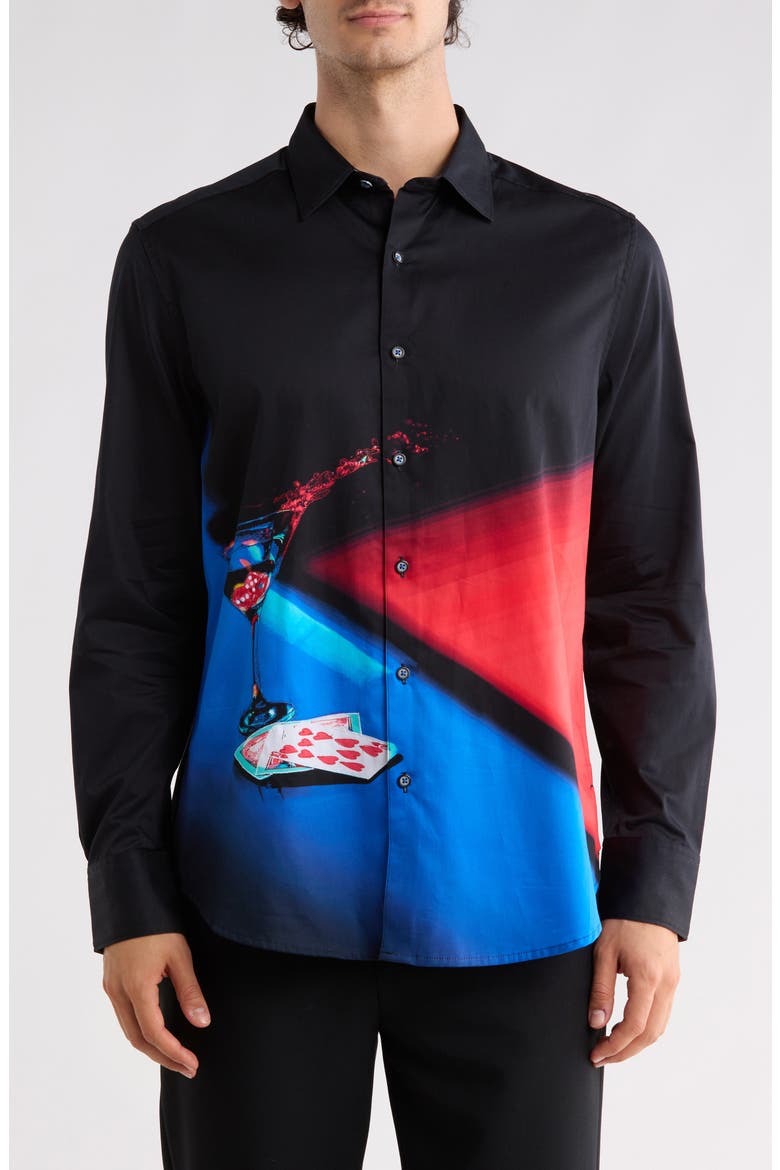 Drop and Roll Classic Fit Cotton Shirt, Main, color, MULTI