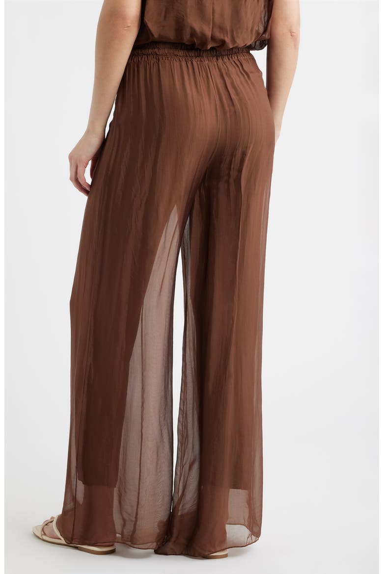 Strada Wide Leg Drawstring Pants, Alternate, color, CHOCOLATE
