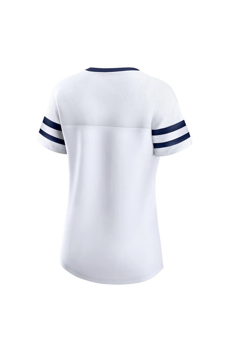 FANATICS Women's Fanatics Branded White Dallas Cowboys Sunday Best Lace-Up T-Shirt, Alternate, color, 