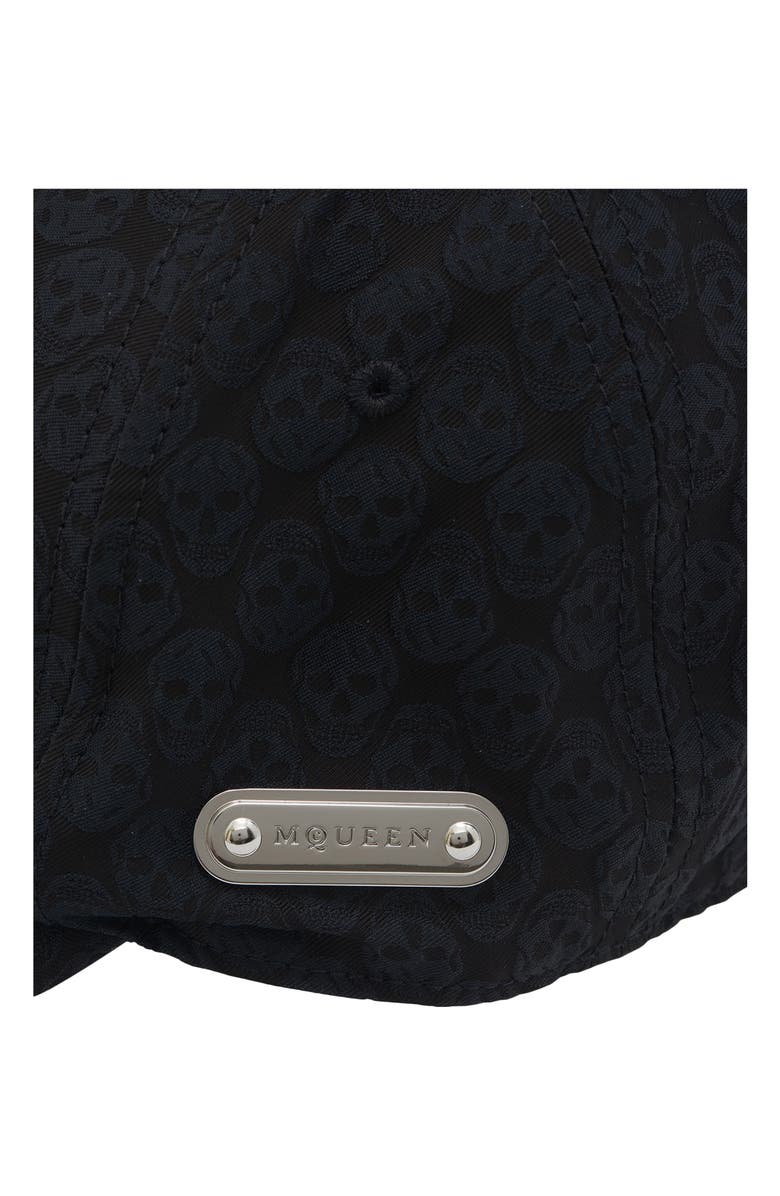 McQueen Skull Repeat Jacquard Baseball Cap, Alternate, color, 