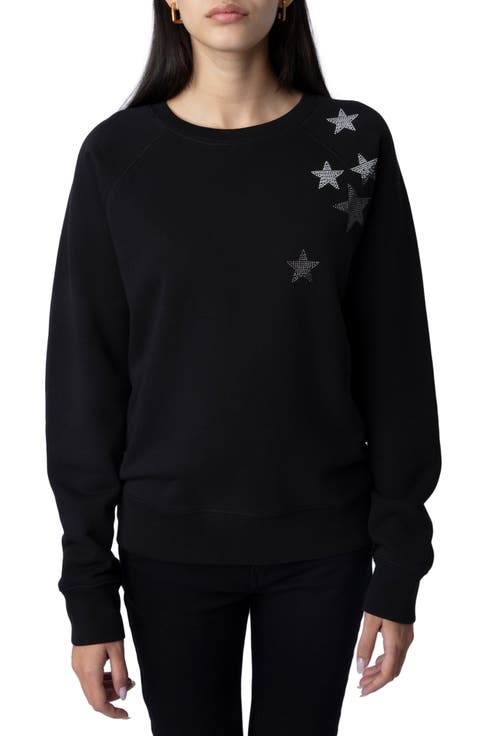 Embellished Star Cotton Sweatshirt