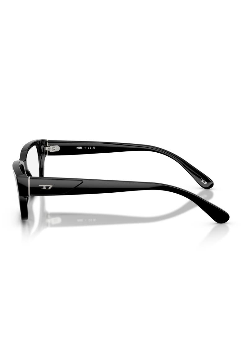 56mm Square Optical Glasses, Alternate, color, BLACK/ DEMO