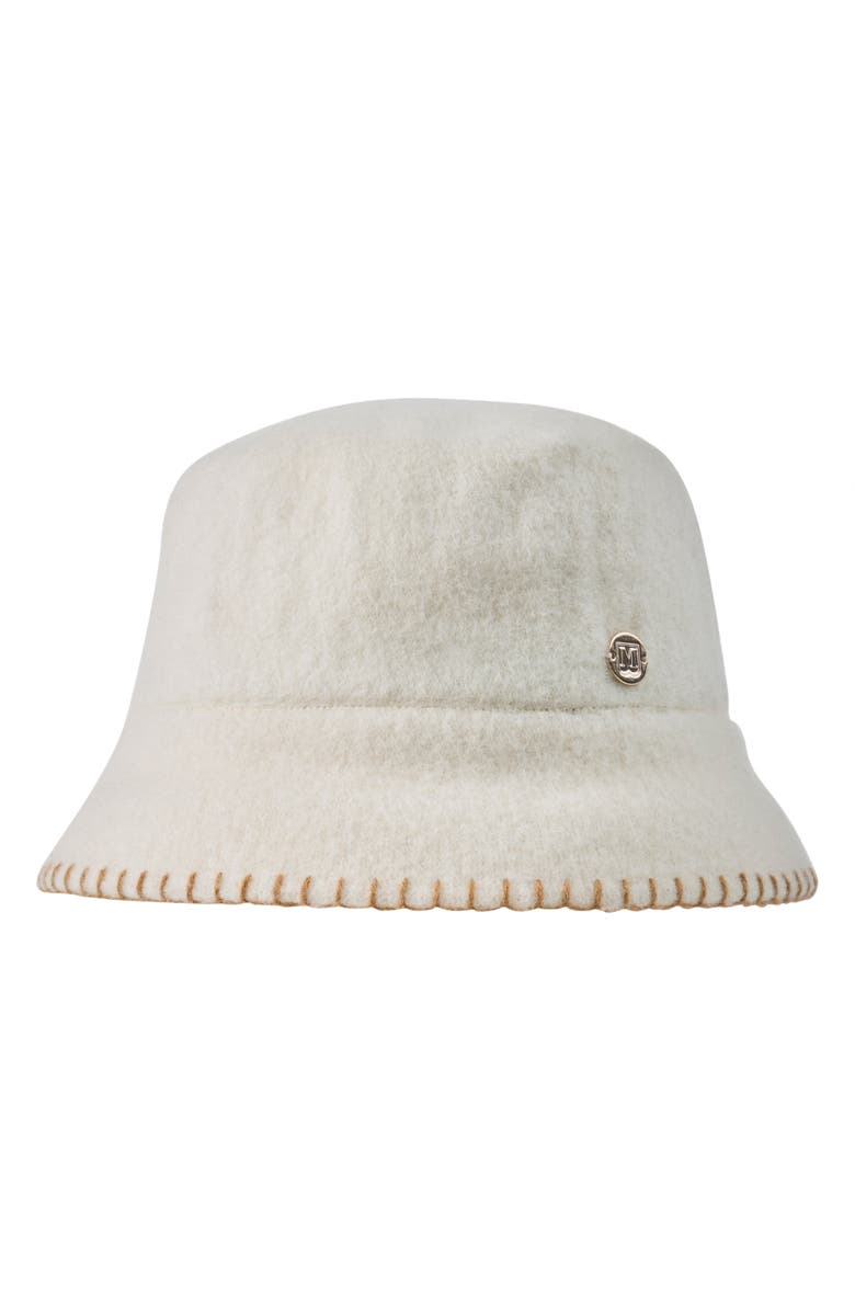 Bruno Magli Wool Felt Bucket Hat, Main, color, Ivory