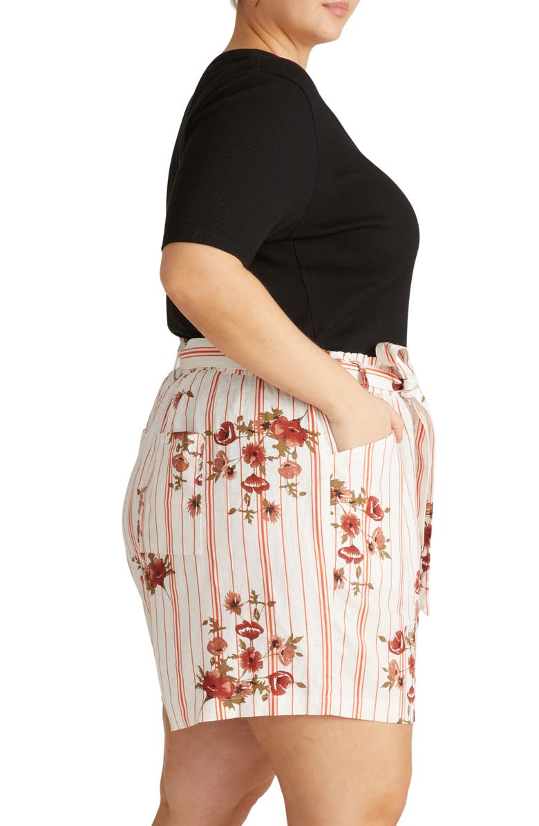 Universal Standard V-Neck Elbow Sleeve Cotton T-Shirt, Alternate, color, 