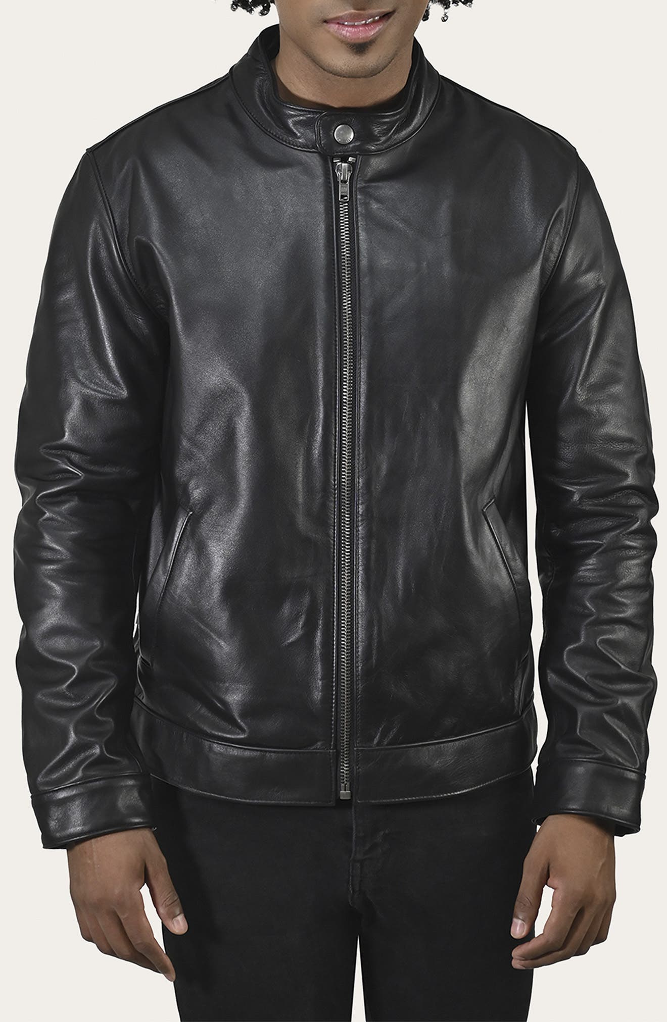 Cafe Leather Racer Jacket - image 3