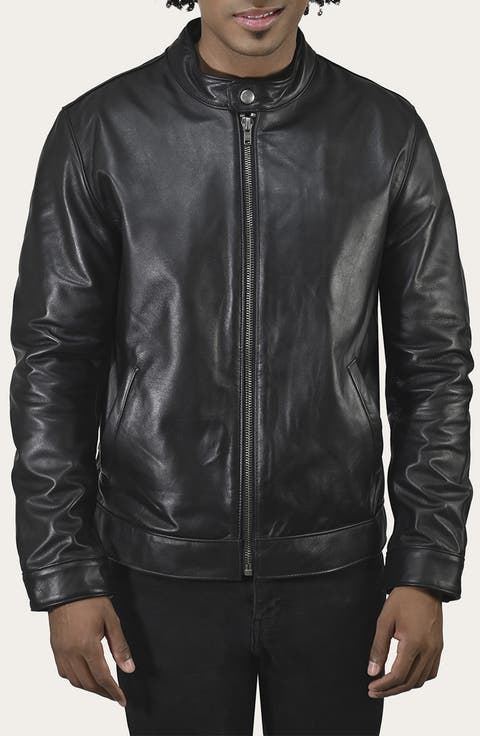 Cafe Leather Racer Jacket