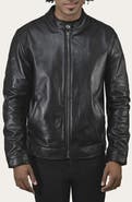 Frye Cafe Leather Racer Jacket
