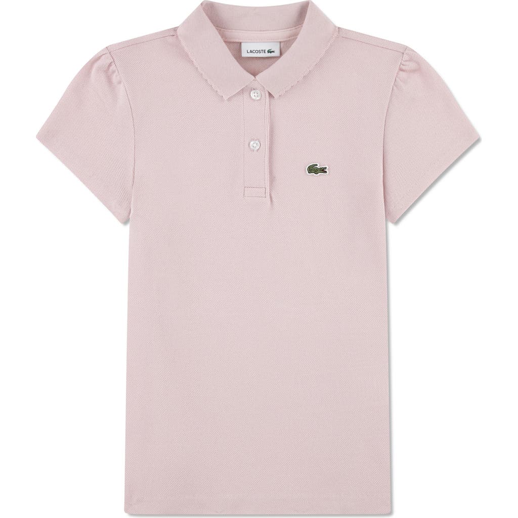 Lacoste Kids' Organic Cotton Piqué Polo In Pink