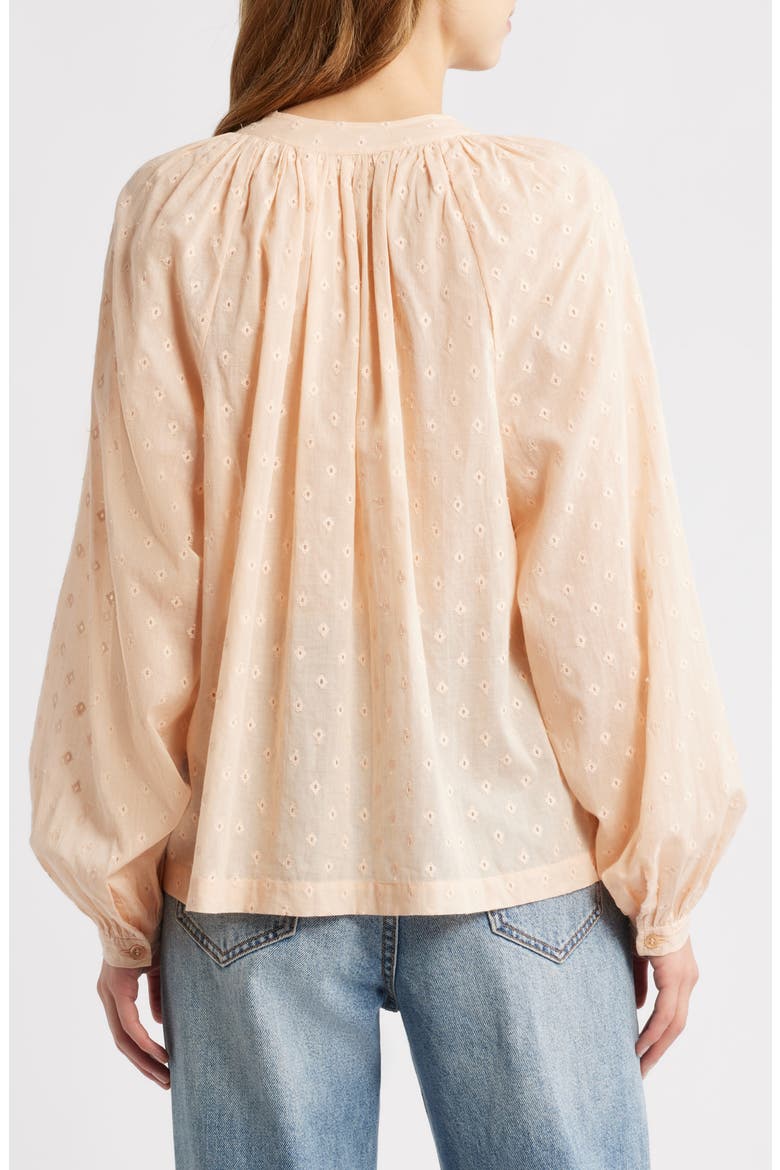 Julienne Paisley Print Organic Cotton Button-Up Shirt, Alternate, color, PEACH SORBET MARSEILLE