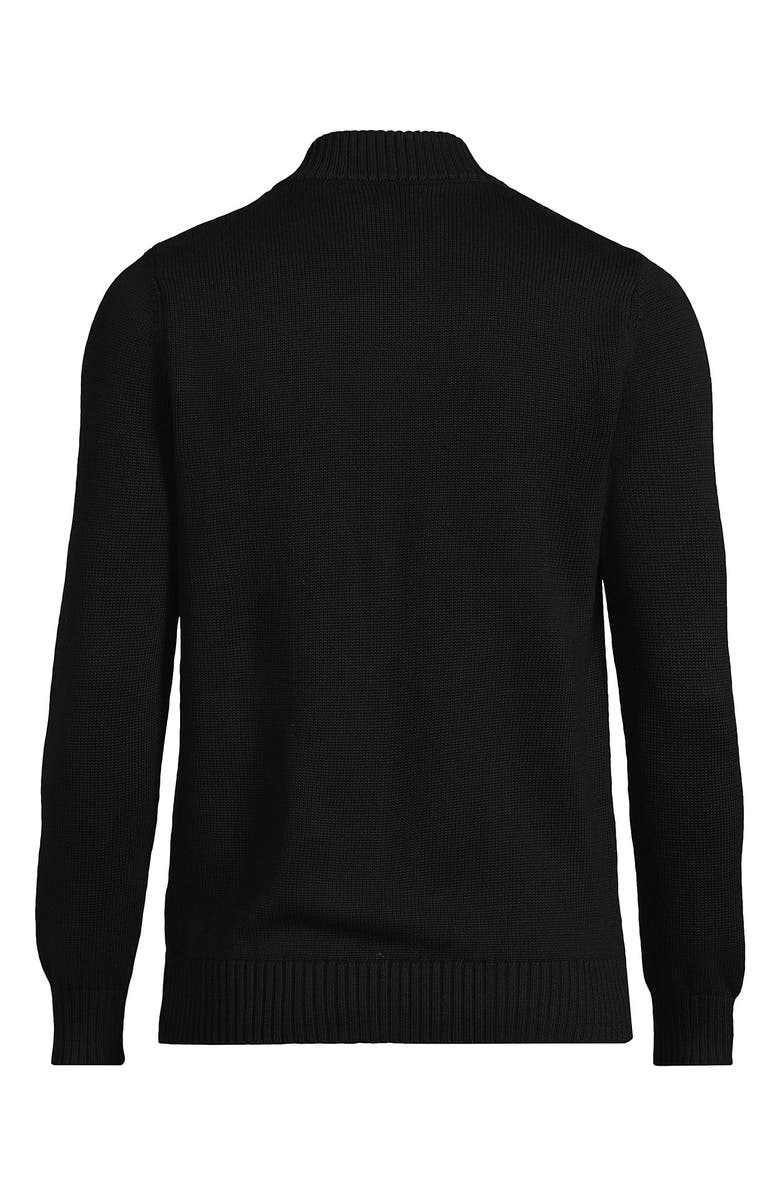 Lands' End School Uniform Adult Legacy Full Zip Cardigan, Alternate, color, Black