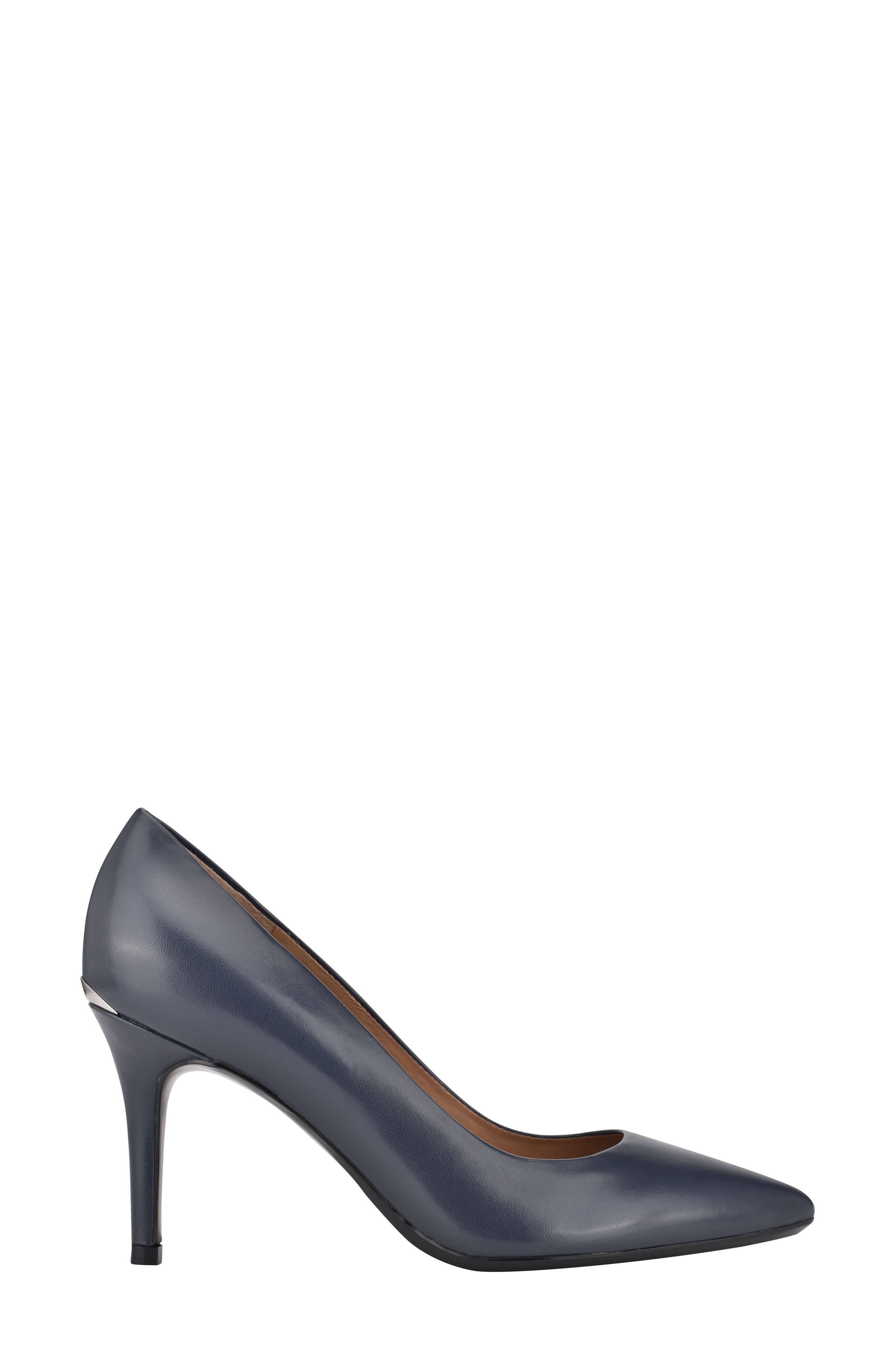Gayle Pump, Alternate, color, DARK BLUE LEATHER