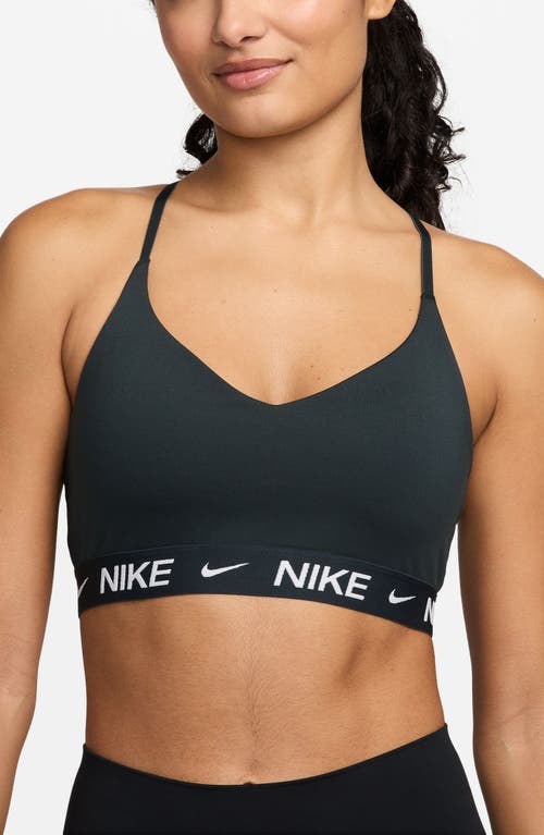Nike Indy Light Support Padded Adjustable Sports Bra In Black