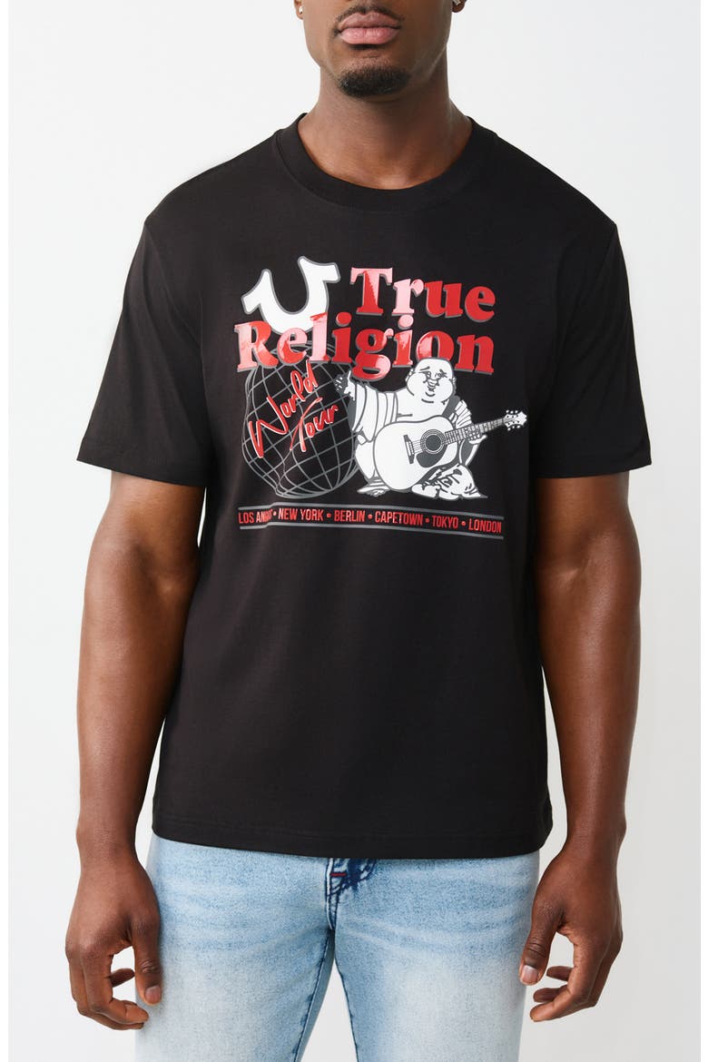 Universal Buddha Graphic T-Shirt, Main, color, JET BLACK