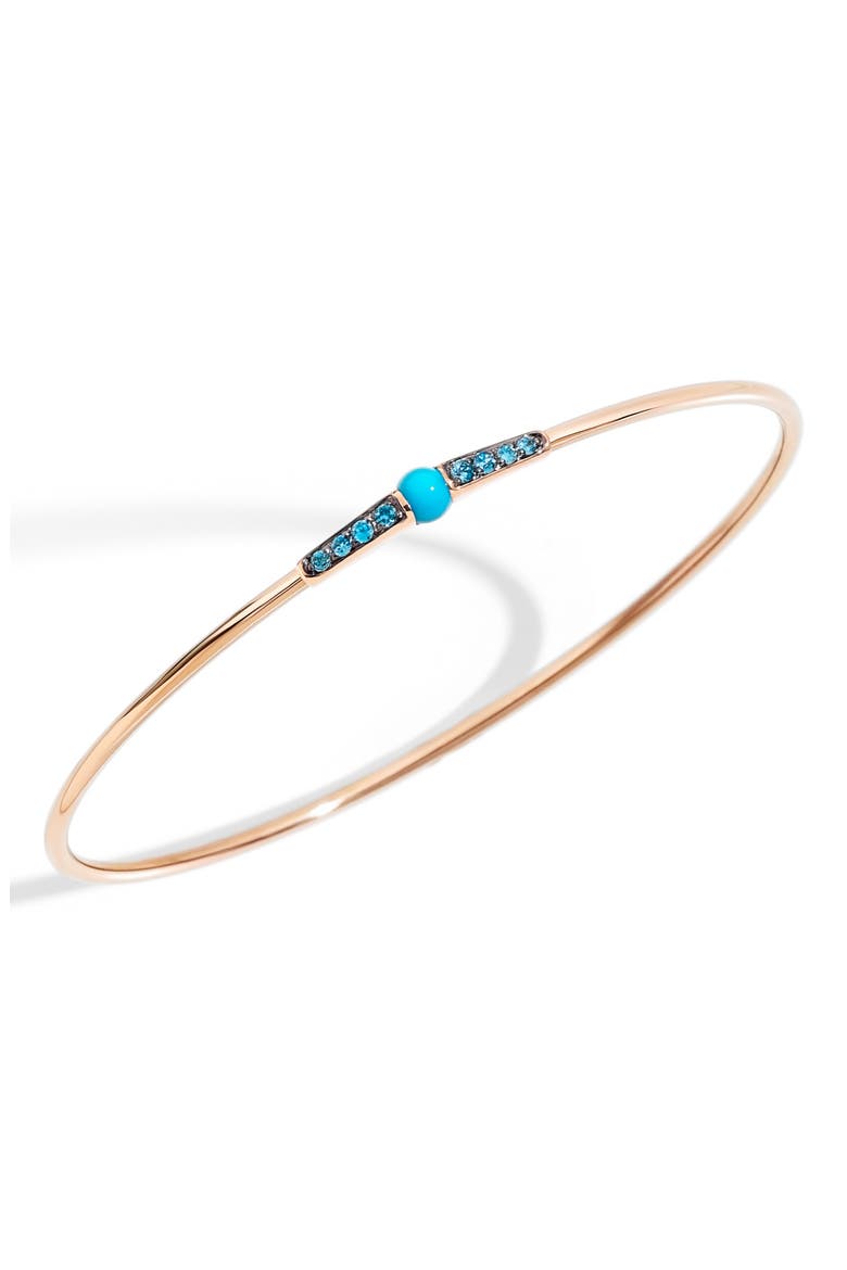 M'ama non M'ama Stone & Zircon Bangle, Main, color, ROSE GOLD