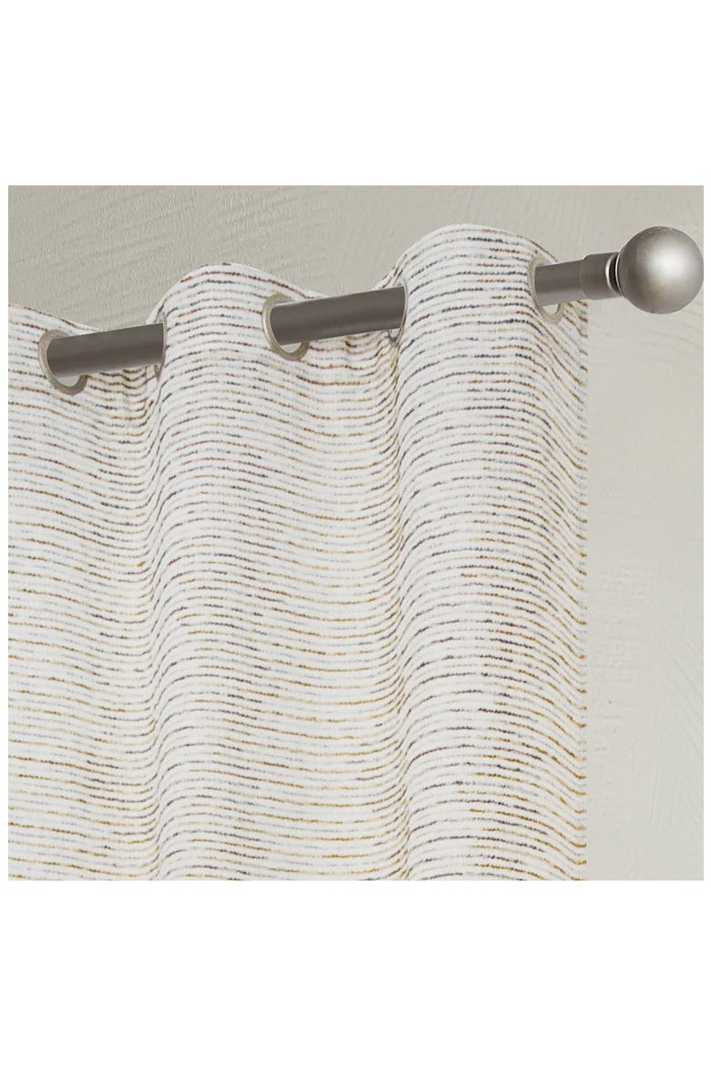 Set of 2 Print Sheer Curtain Panels, Alternate, color, APRICOT