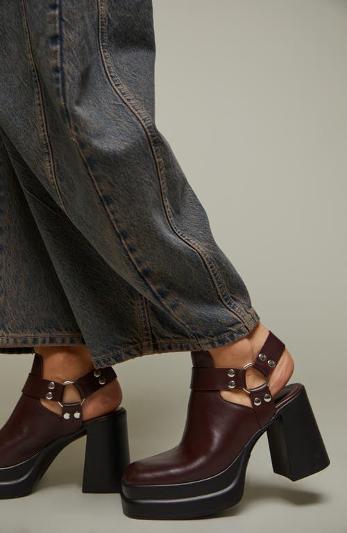 Shop Free People Hybrid Harness Platform Bootie In Espresso Leather
