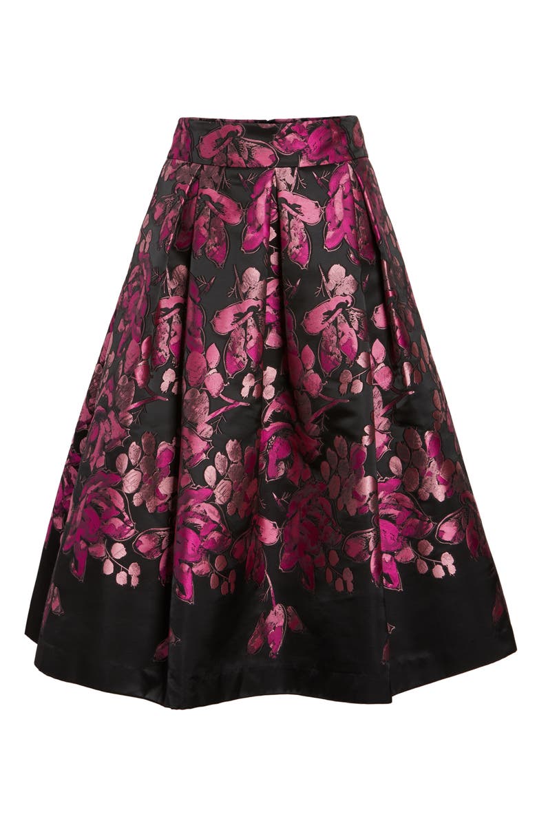 Eliza J Floral Jacquard Midi Skirt, Alternate, color,
