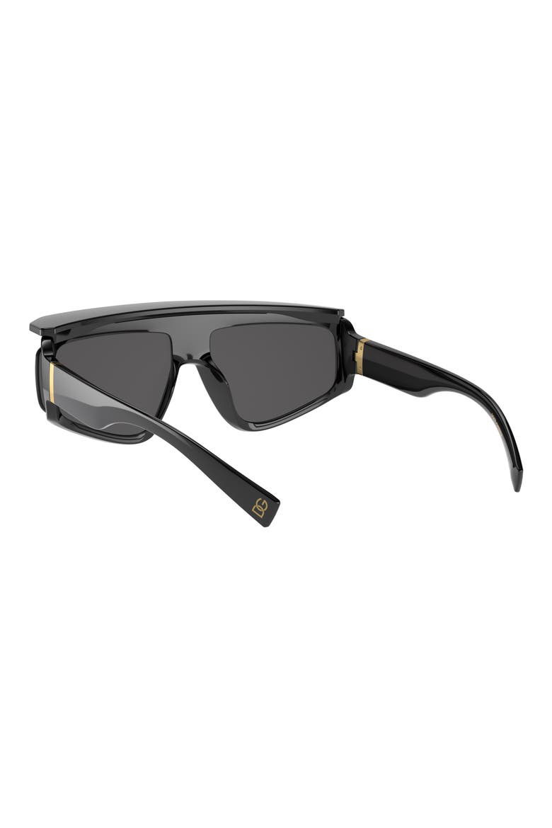 146mm Rectangular Sunglasses, Alternate, color, BLACK