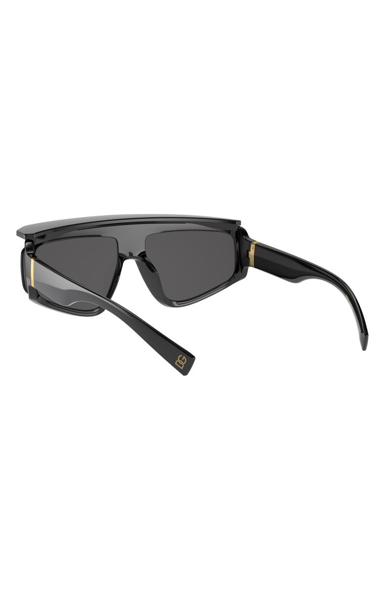 Dolce&Gabbana 146mm Rectangular Sunglasses, Alternate, color, Black