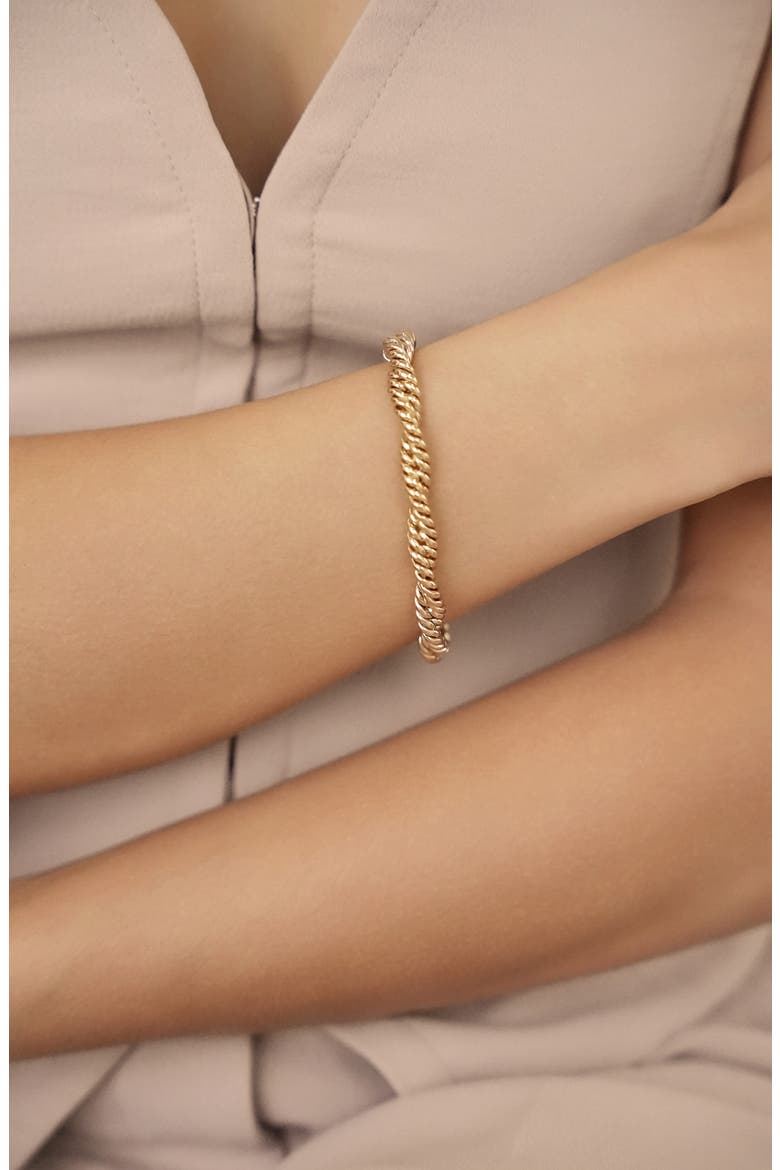 Twisted Strands Bracelet, Alternate, color, GOLD