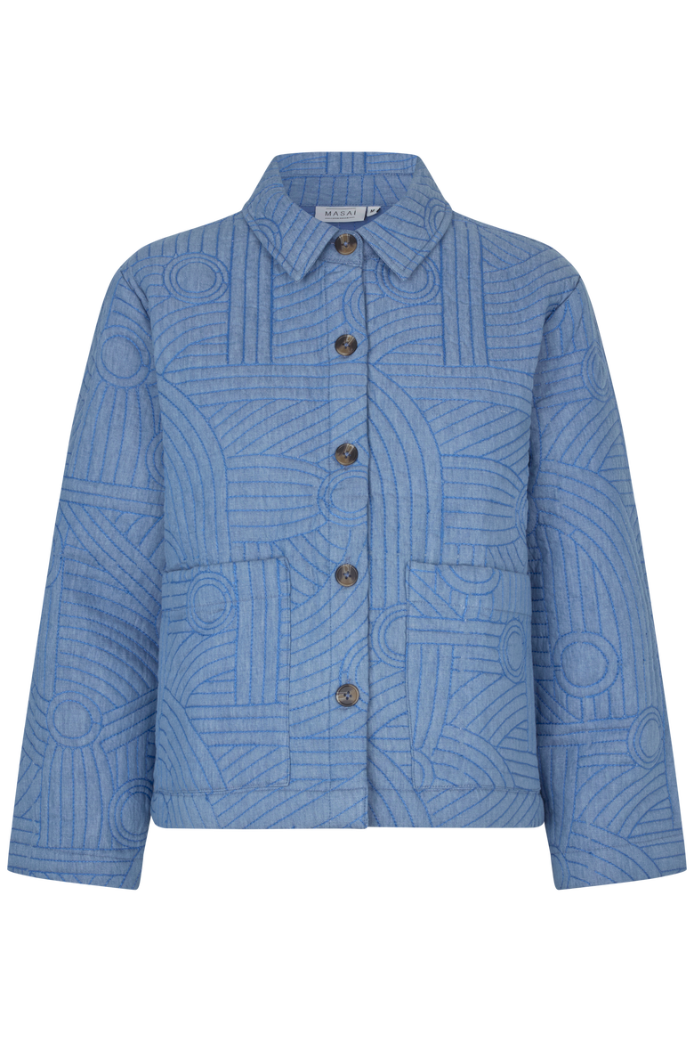 Jalindra Long Sleeve Quilted Jacket, Alternate, color, Basic Denim