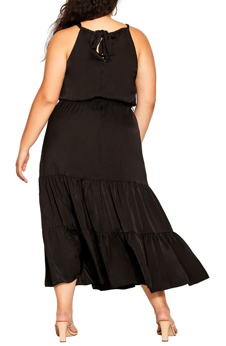 City Chic Iconic Tiered Maxi Dress, Alternate, color, 