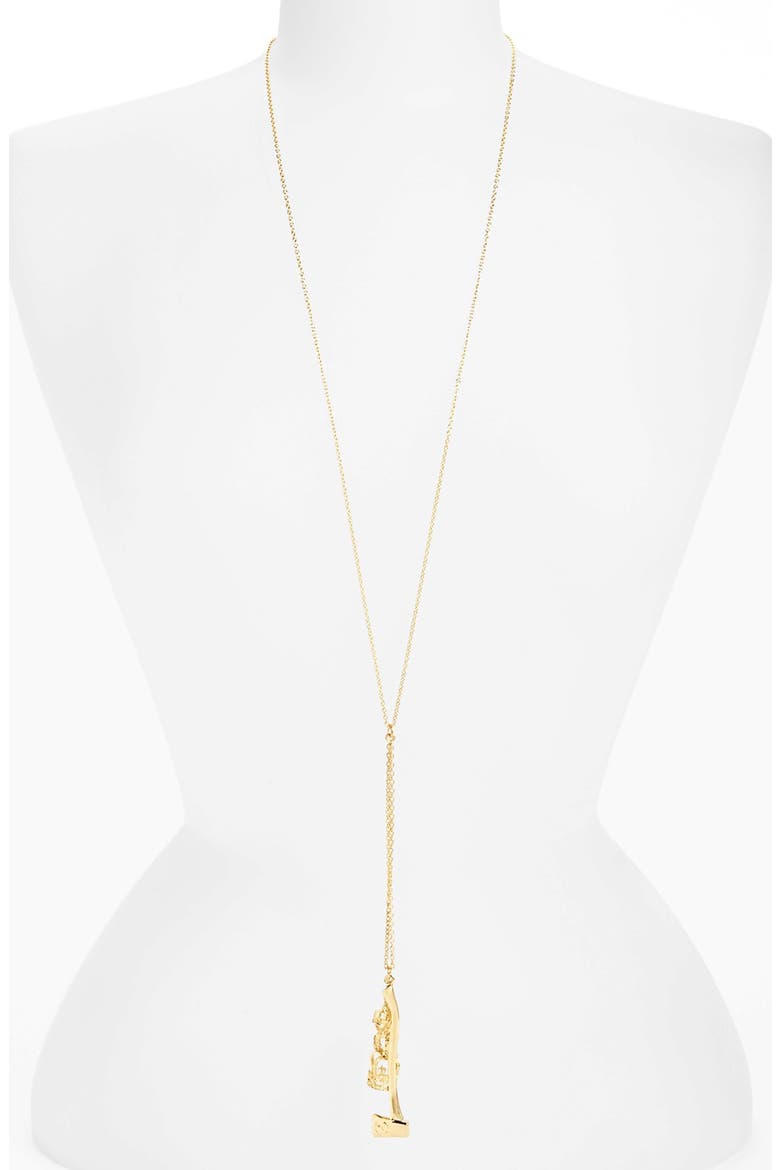 'Charm Offensive' Charm Necklace, Main, color, GOLD