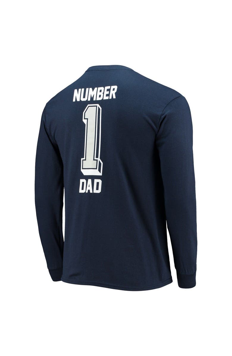 FANATICS Men's Fanatics Branded Navy Dallas Cowboys #1 Dad Long Sleeve T-Shirt, Alternate, color, Navy