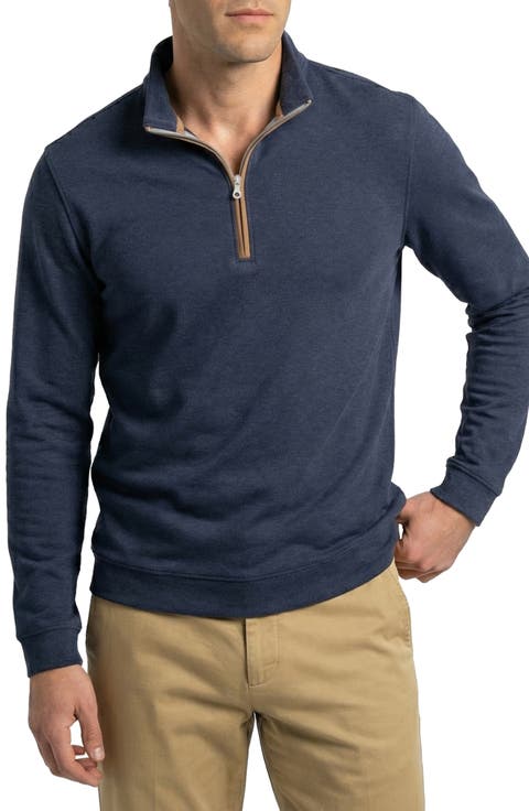 Stretch Heather Fleece Quarter Zip Pullover
