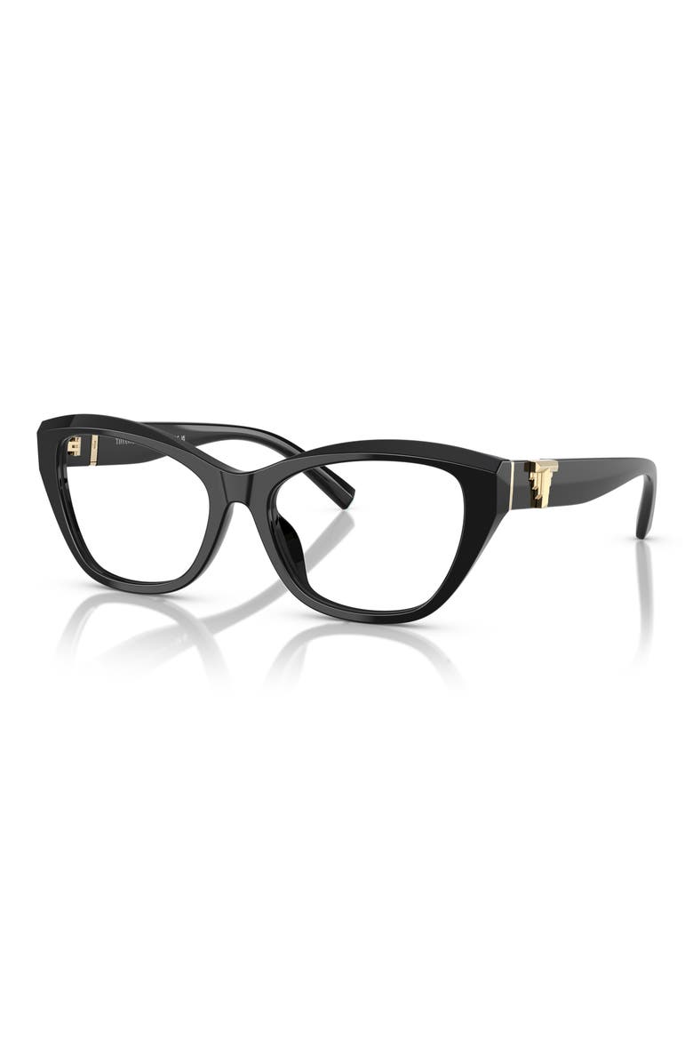 54mm Cat Eye Optical Glasses, Alternate, color, BLACK/ DEMO LENS