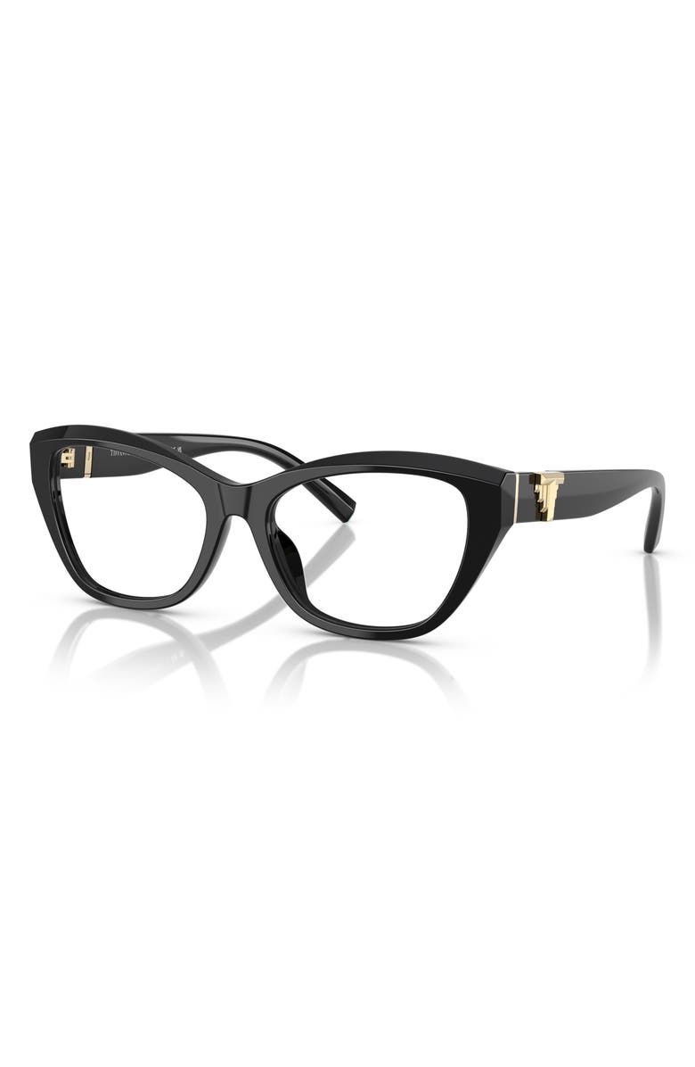 Tiffany & Co. 52mm Cat Eye Optical Glasses, Alternate, color, Black/ Demo Lens