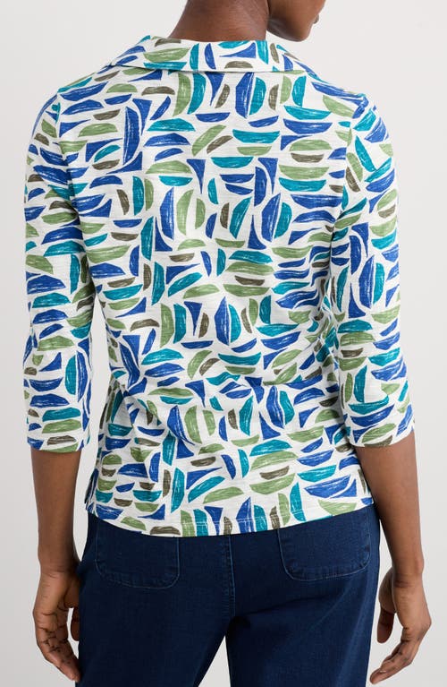 Seasalt Cornwall Wavecrest Organic Cotton Jersey Top In Multi